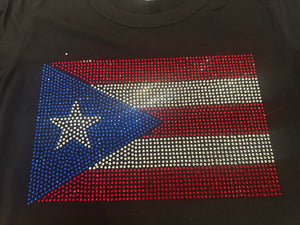 Puerto Rico Flag Rhinestone