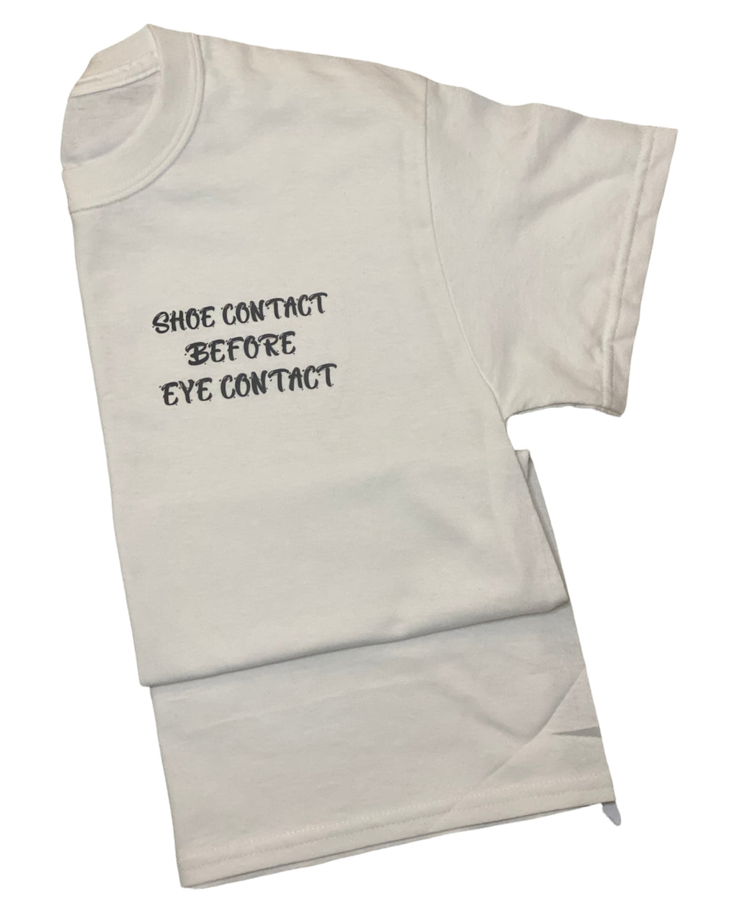 Shoe Contact Unisex White T-Shirt